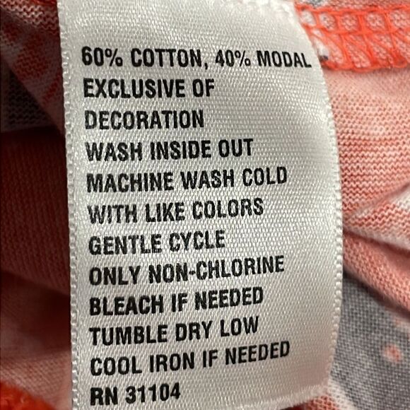 NWOT Crown & Ivy Orange Navy Elephant Blouse.  Size M medium 8/10 - Picture 7 of 7